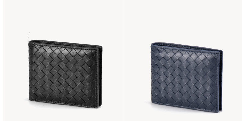 Leather woven wallet