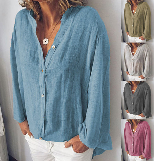 Wide loose shirt casual shirt