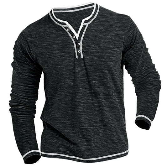 Comfortable Soft Stretch Henley Shirt T-shirt
