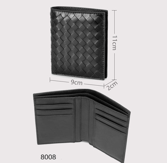 Leather woven wallet