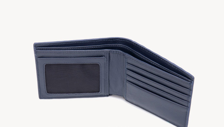 Leather woven wallet