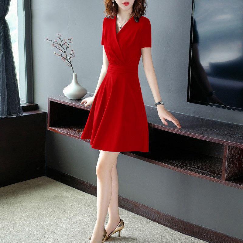 Mid-length Waist Skimming Small Black Dress Women
